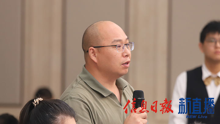 江西衛視提問（文穎 攝）