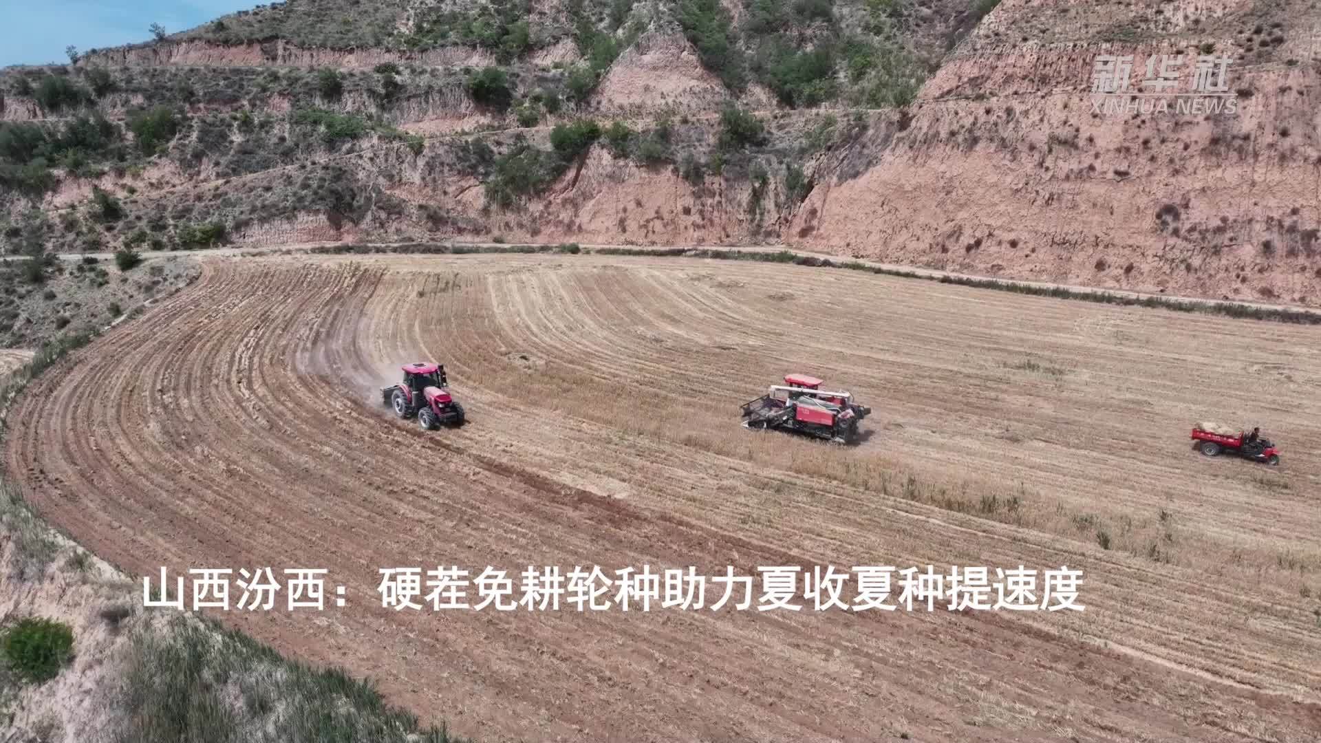 山西汾西：硬茬免耕轮种助力夏收夏种提速度