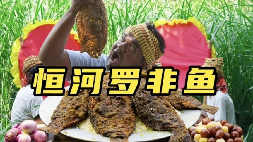 印度乡村土皇帝哈利的幸福生活，一顿午餐炫20斤恒河罗非鱼