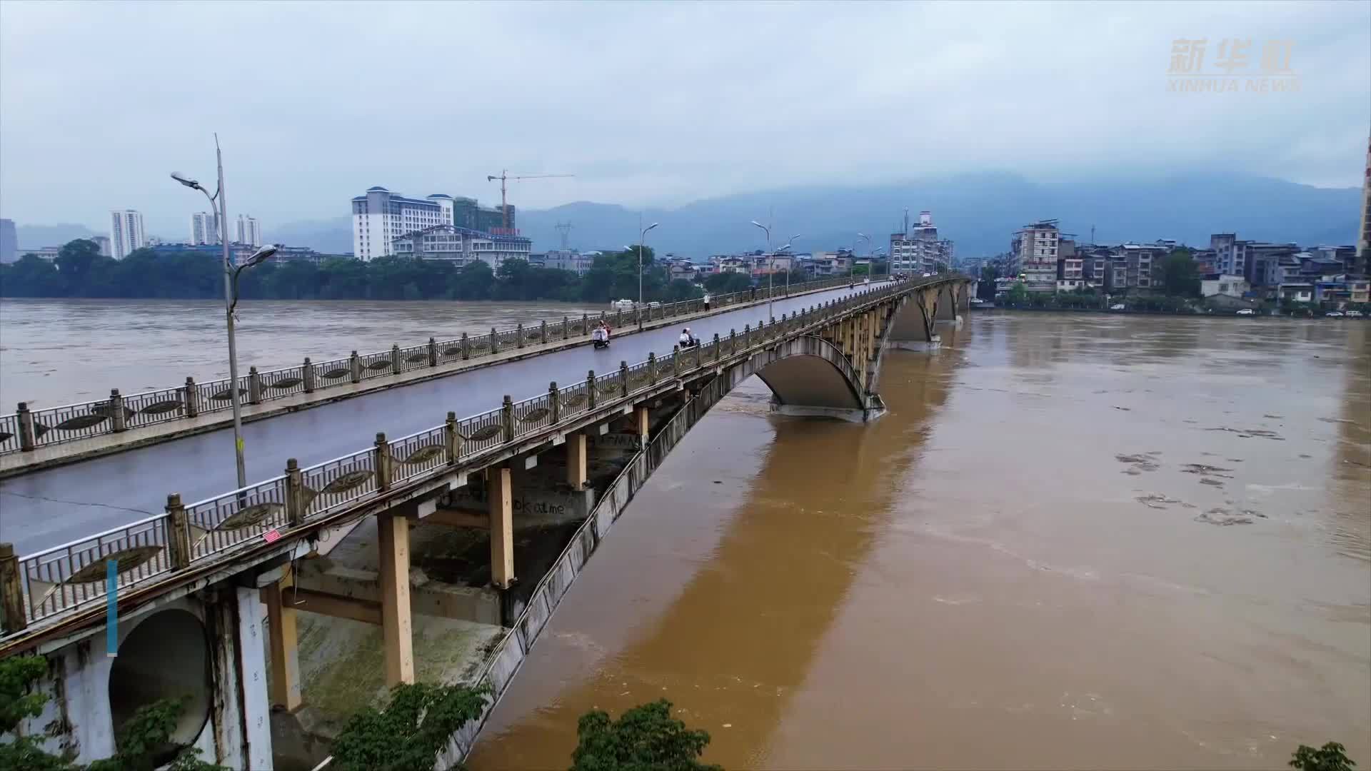 新华全媒+｜广西融安：融江出现超警洪水