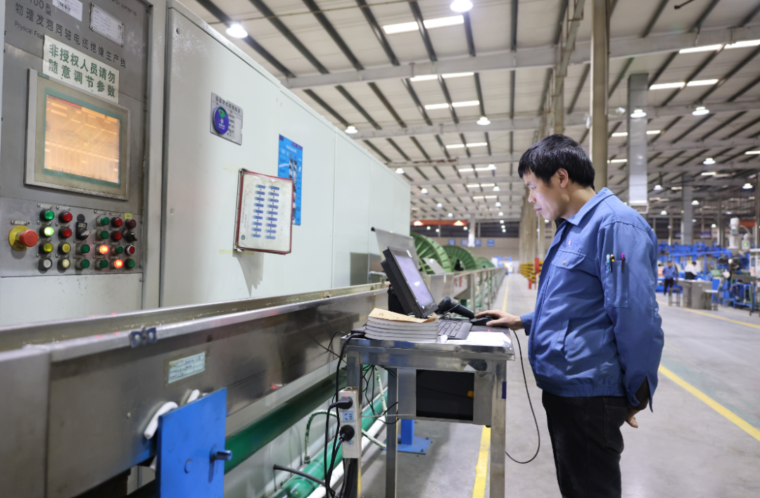 图为金信诺电缆现代化厂房。谢欢摄