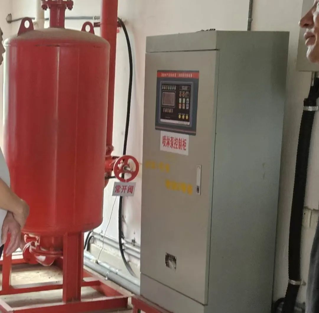 ▲自动喷水灭火系统控制柜故障