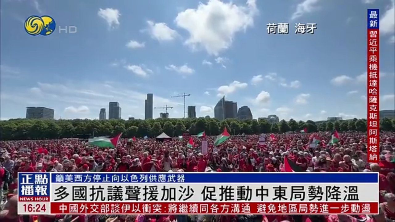多国民众抗议声援加沙 促推动中东局势降温
