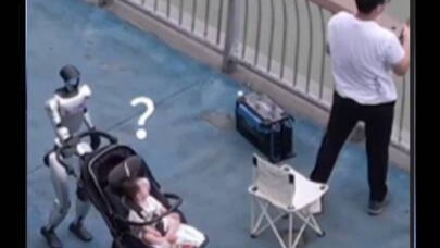 见过用机器人钓鱼的，没见过用机器人带娃钓鱼的！神了！