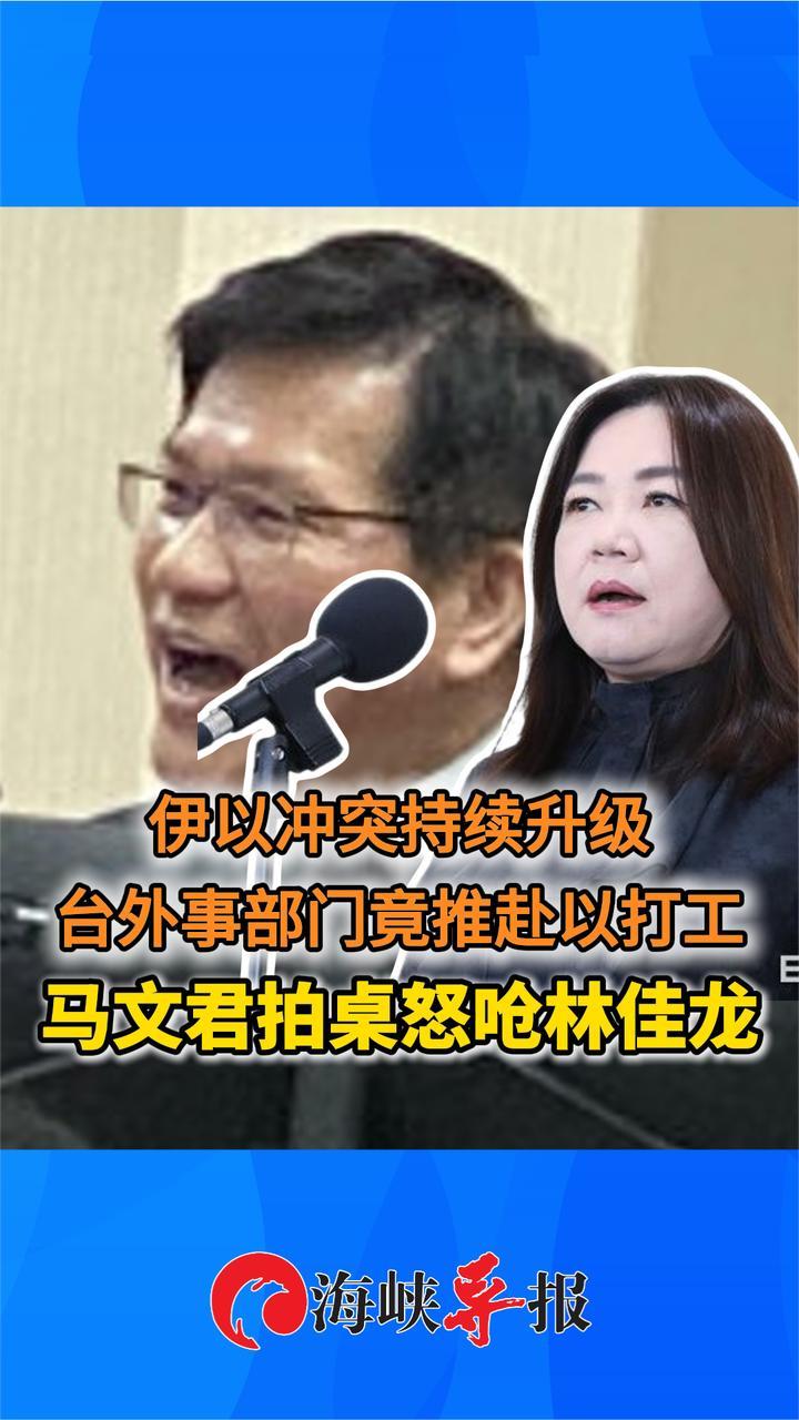 伊以冲突持续升级，台外事部门竟推赴以打工，马文君怒呛林佳龙