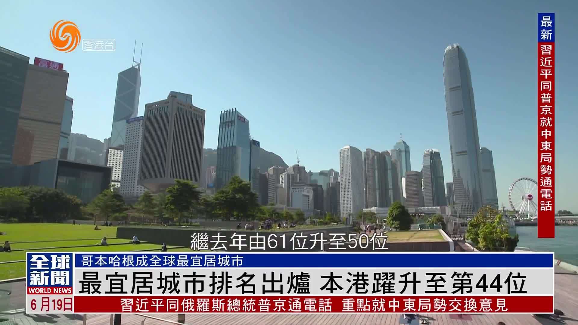 粤语报道｜最宜居城市排名出炉 本港跃升至第44位