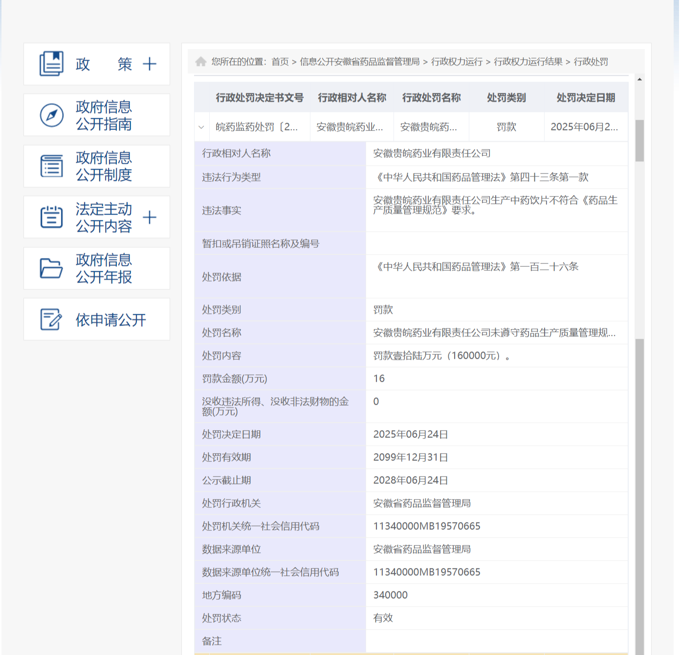 产售劣药、不符合GMP要求，安徽亳州2药企被罚49万元
