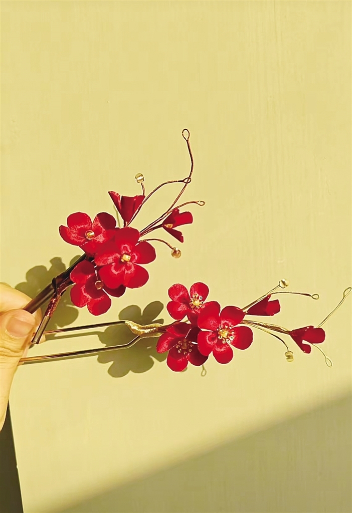 精美的绒花