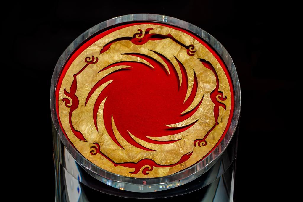 金沙遗址出土的太阳神鸟金饰（资料照片）。新华社发（金沙遗址博物馆供图）