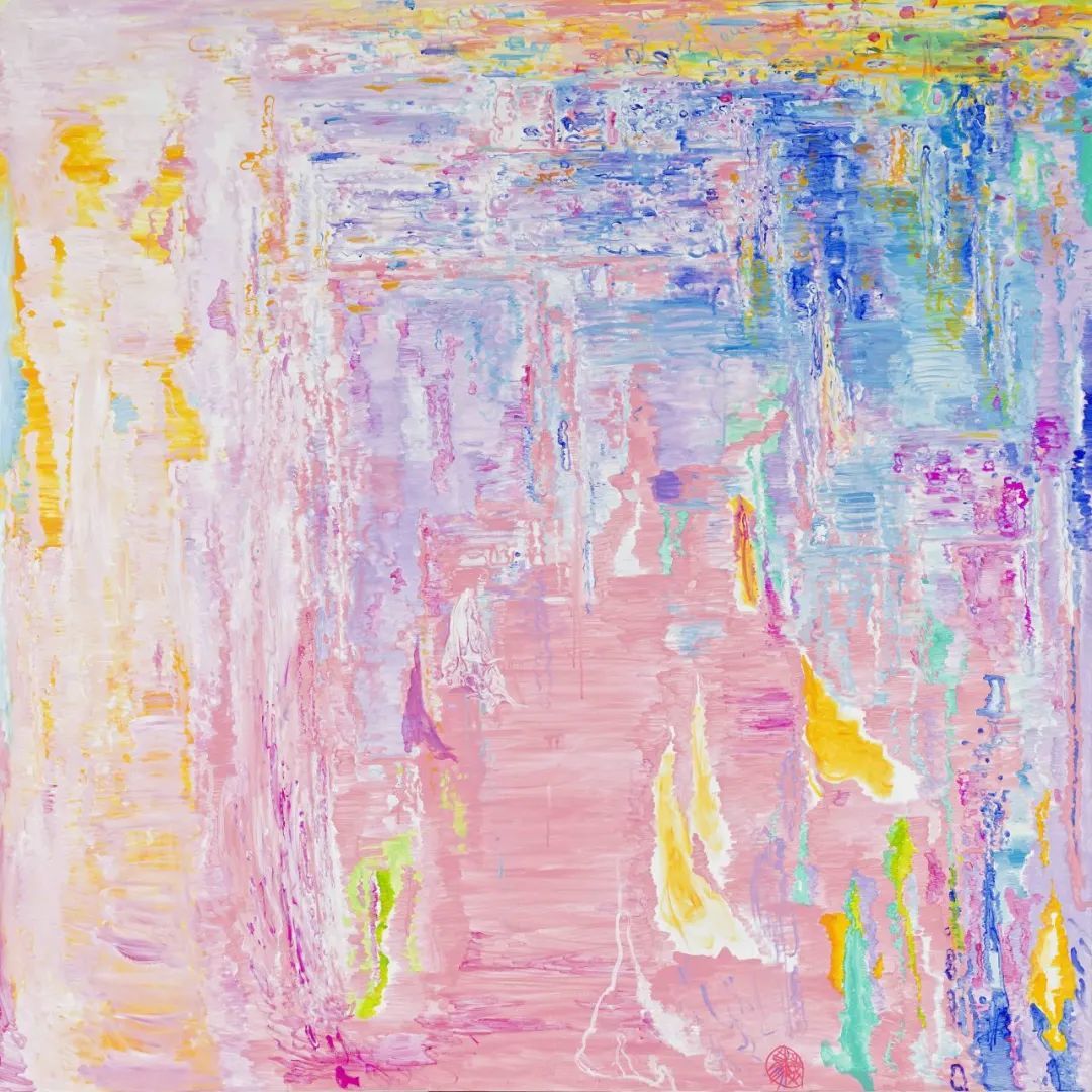 《荷塘》系列12 布面丙烯 200cm×200cm 2024年