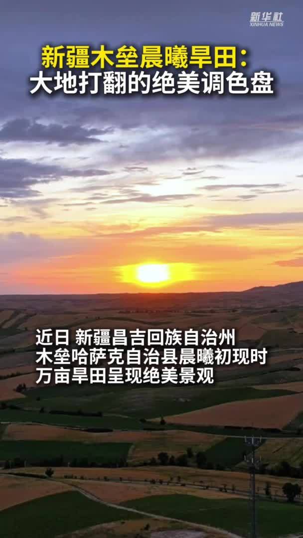 新疆木垒晨曦旱田：大地打翻的绝美调色盘