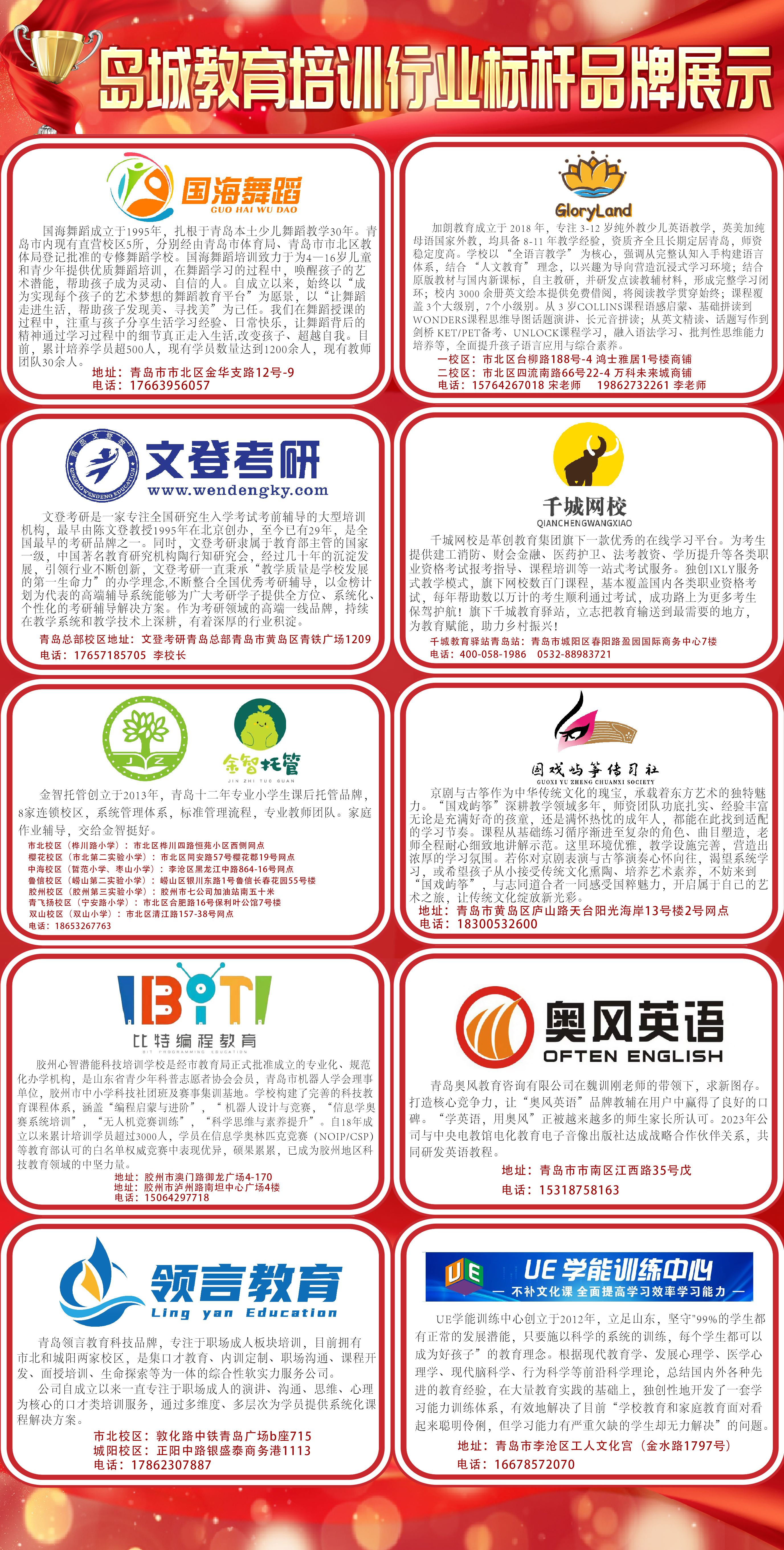 2025岛城教育培训行业标杆品牌榜单揭晓