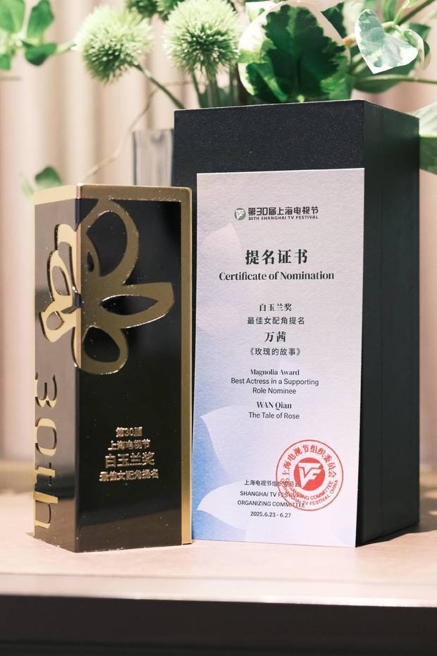 万茜工作室发文感谢第30届上海电视节白玉兰奖评委会。