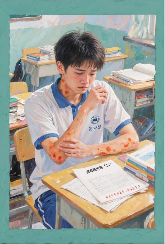 高考前两月爆发银屑病心态崩了，科学诊疗助考生重掌“人生试卷”！