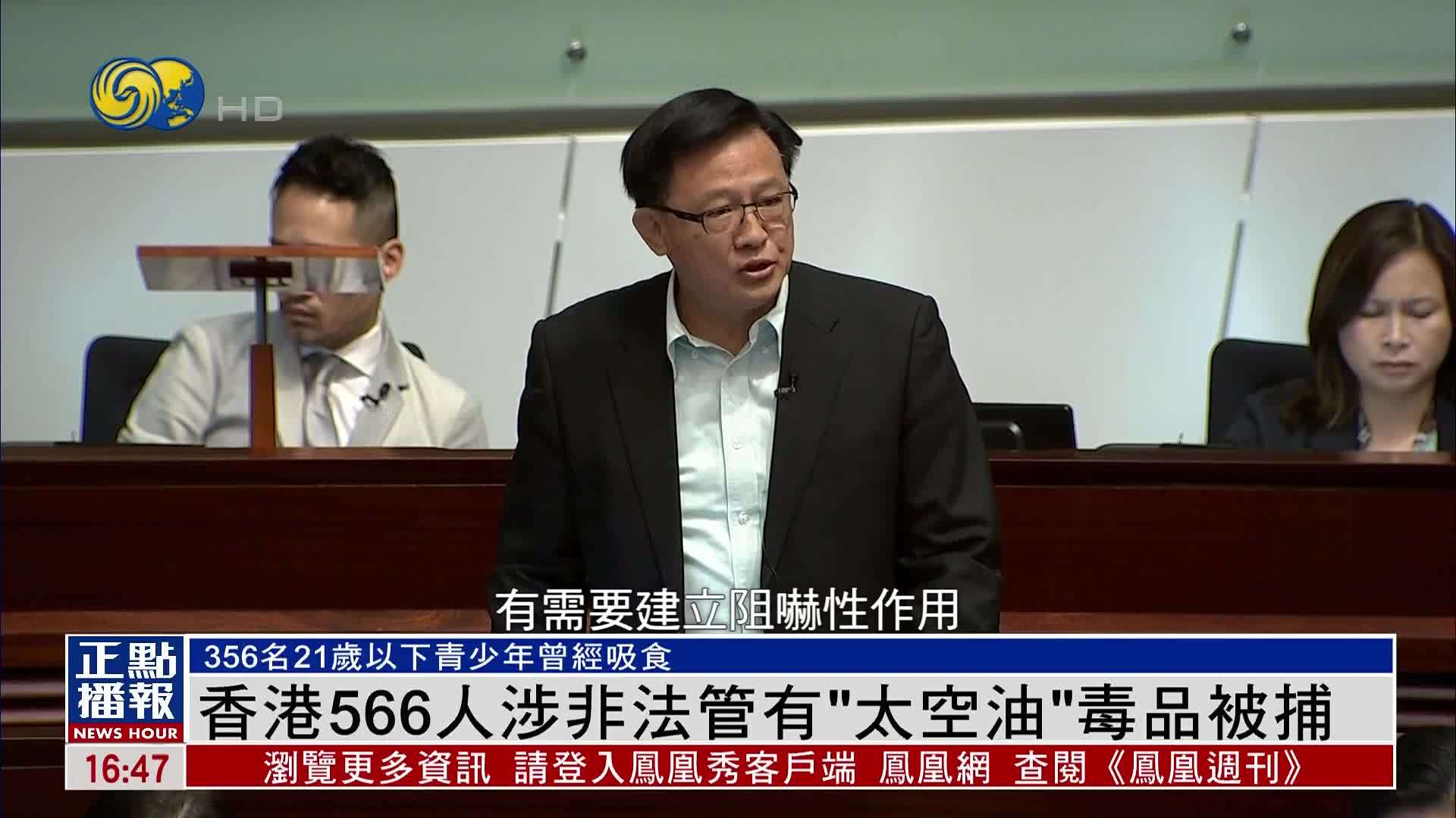 香港566人涉非法管有“太空油”毒品被捕