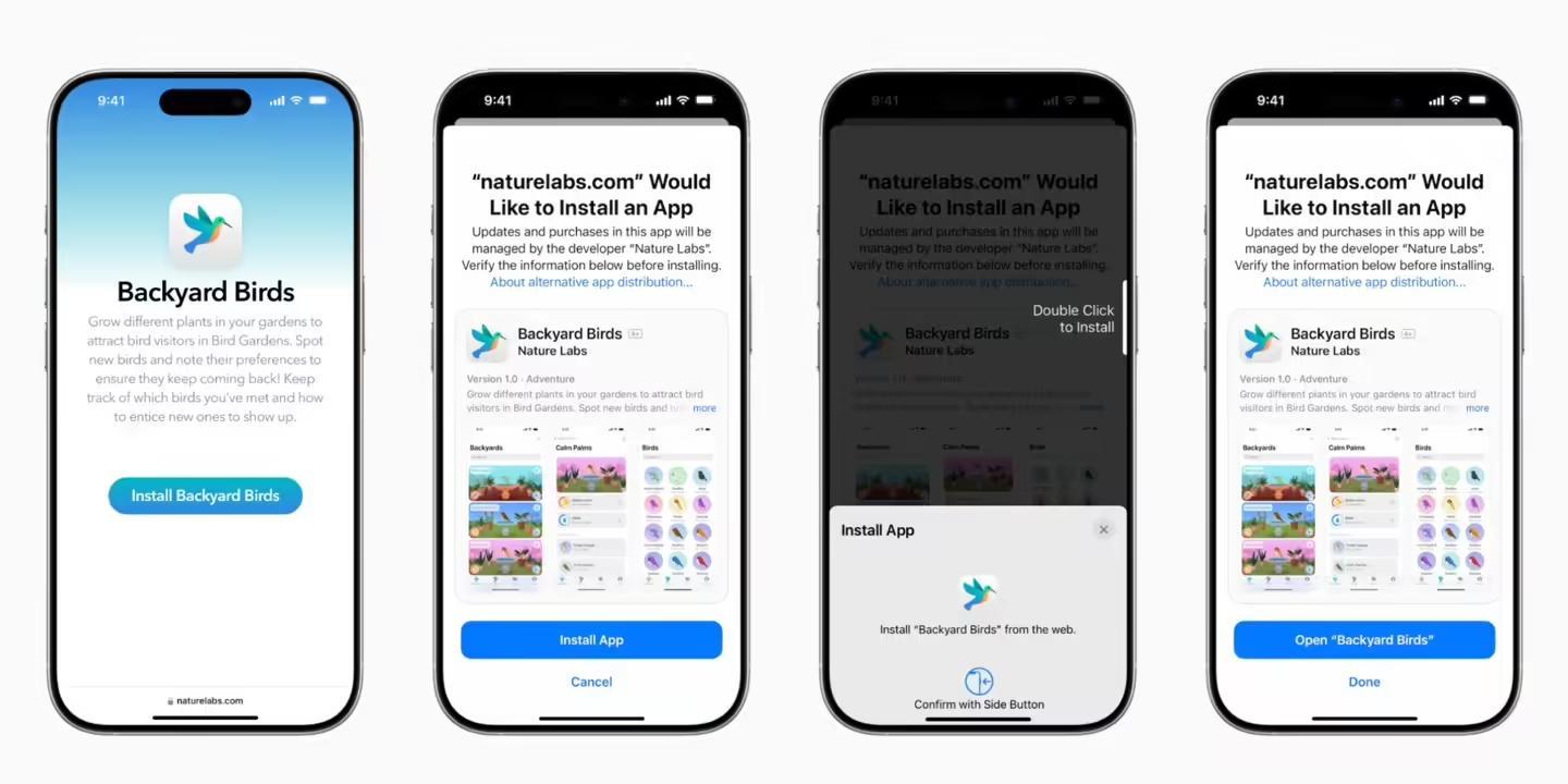 苹果iOS、iPadOS 18.6将在欧盟地区简化从网络安装应用、第三方商店体验,减少警告性屏幕