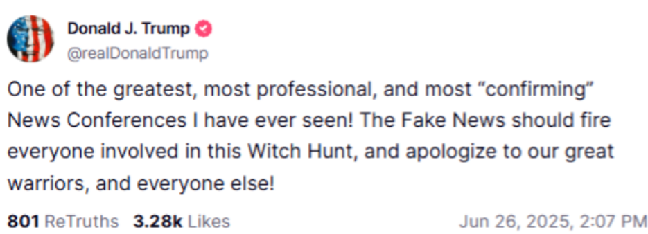 美防长与美媒记者激烈争吵，特朗普点赞