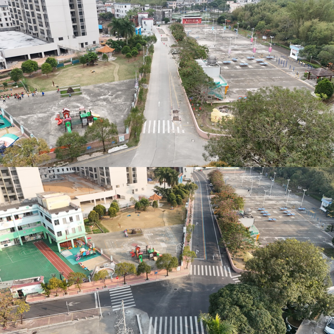金园路改造前后对比