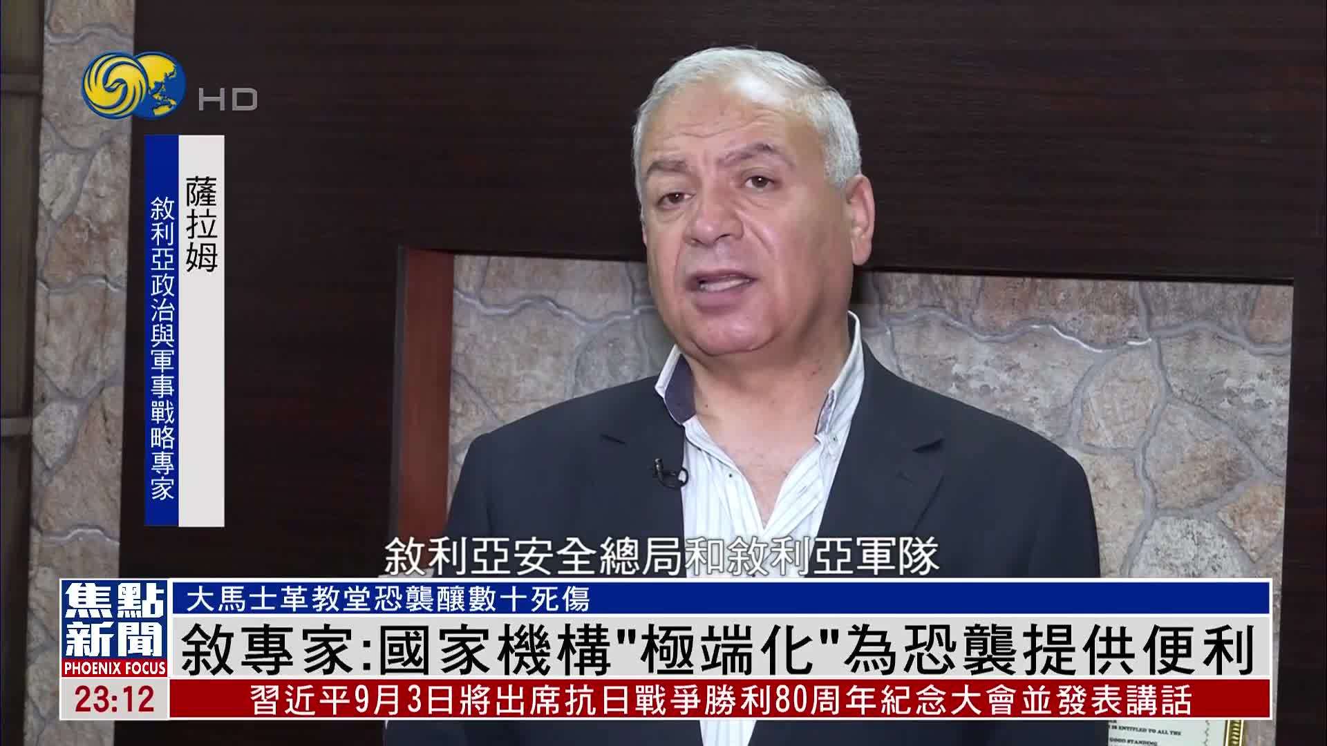 叙利亚专家：叙国家机构“极端化”为恐袭提供便利