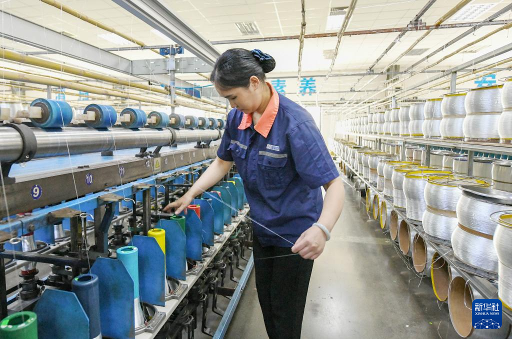 这是元源新材料公司生产车间（6月17日摄）。 新华社发（罗江华摄）