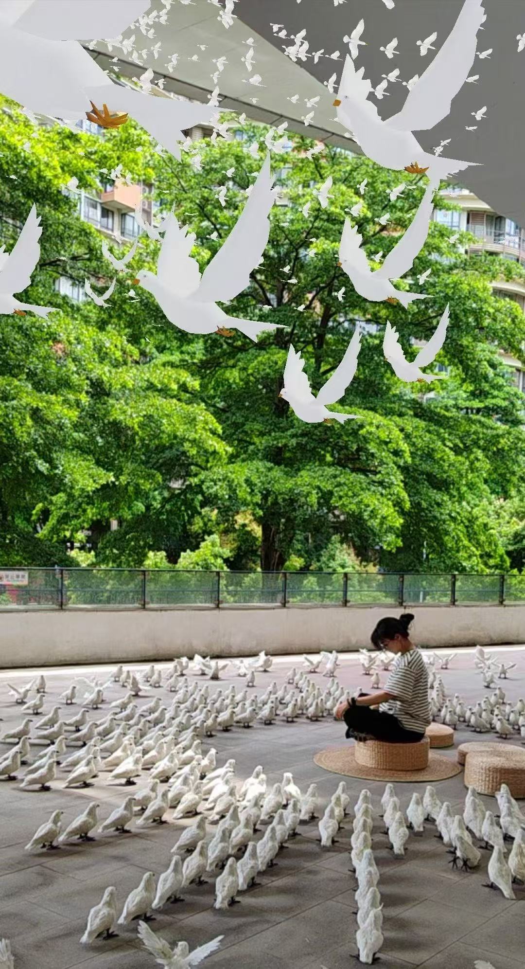 周艺文最新数字孪生艺术作品《和平广场》