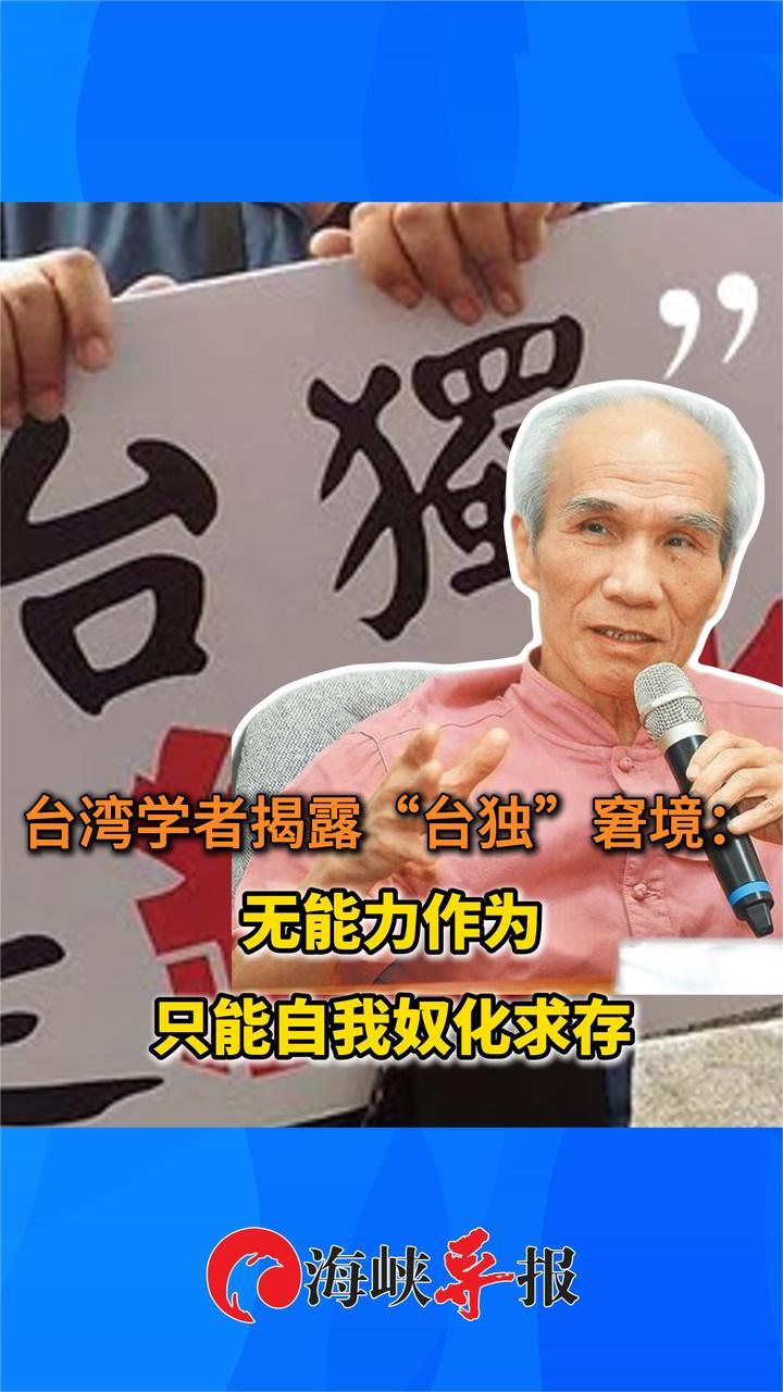 台湾学者揭露“台独”窘境：无能力作为，只能自我奴化求存