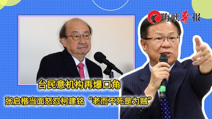 台民意机构再爆口角，张启楷当面怒斥柯建铭“老而不死是为贼”