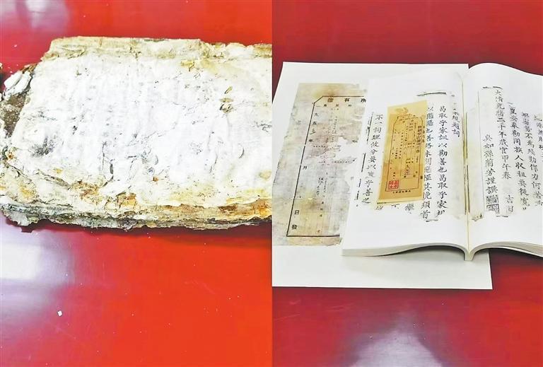 王氏宗谱修复前后对比　本文图片除署名外均为资料图