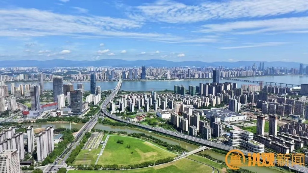 俯瞰九洲公园。洪观新闻 图