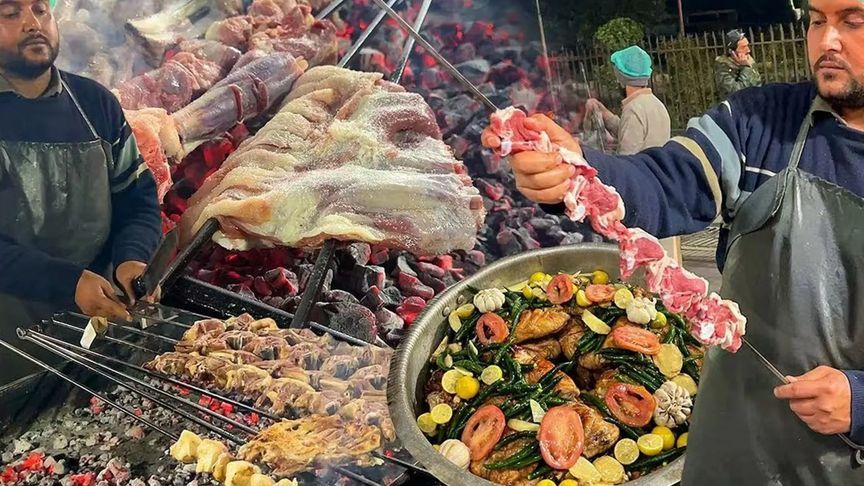 一串就能吃撑死，10串就是一只羊，巴铁4星级酒店是肉食天堂