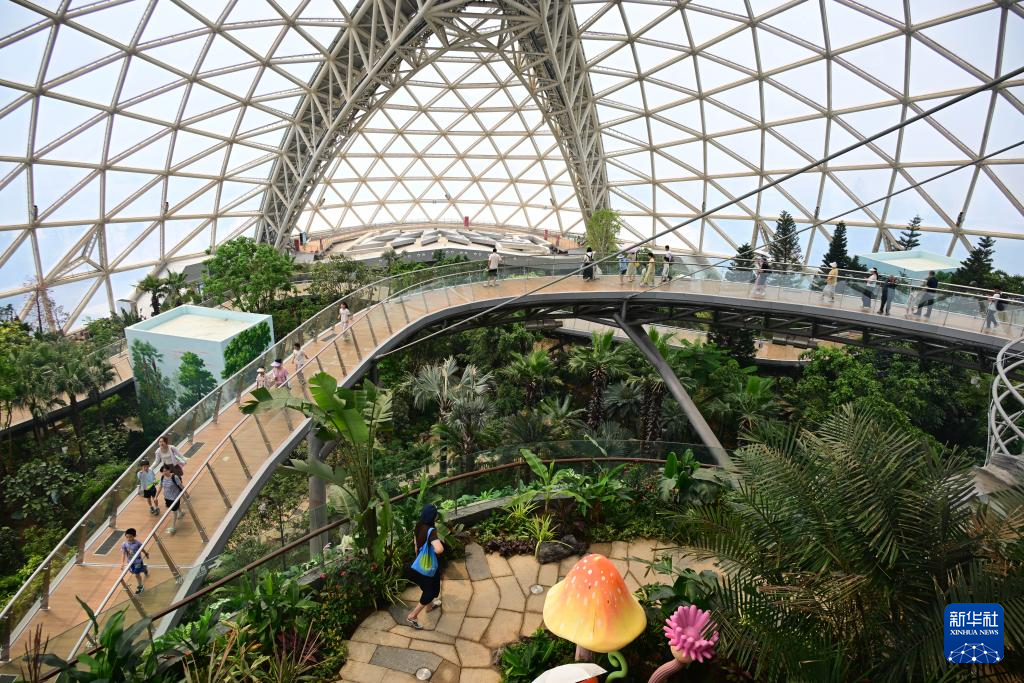 6月28日，游客在“风暴森林”景区参观游览。新华社记者 李紫恒 摄