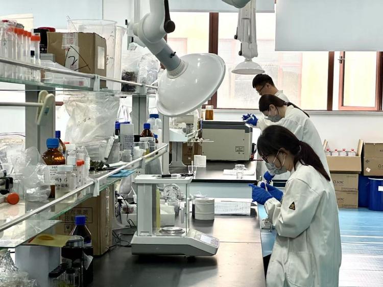 青年科研工作者在实验室