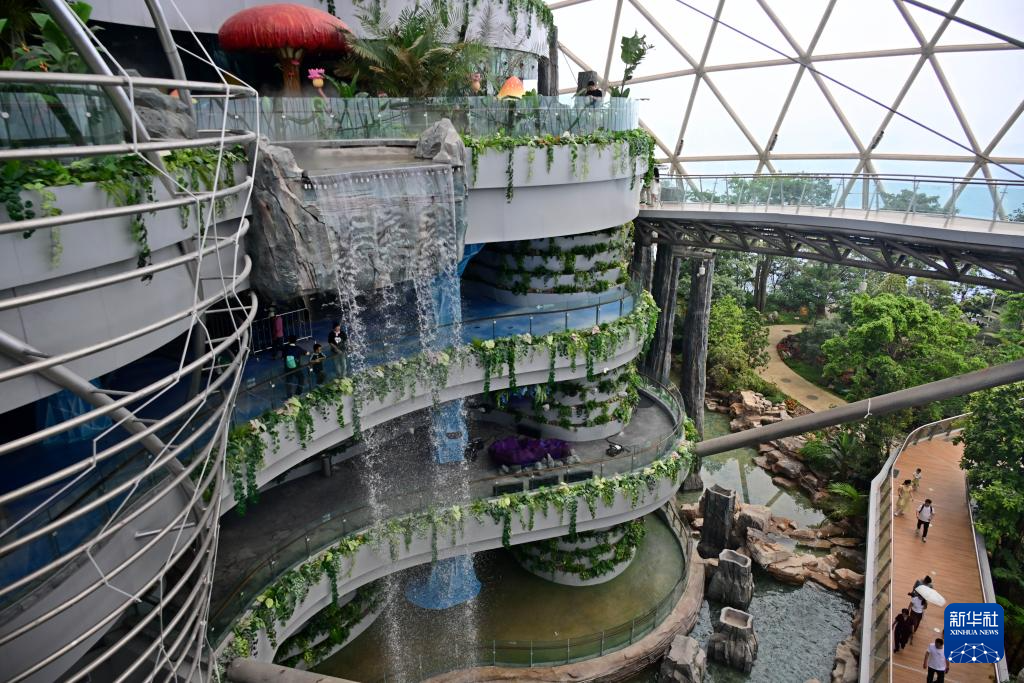 6月28日，游客在“风暴森林”景区参观游览。新华社记者 李紫恒 摄