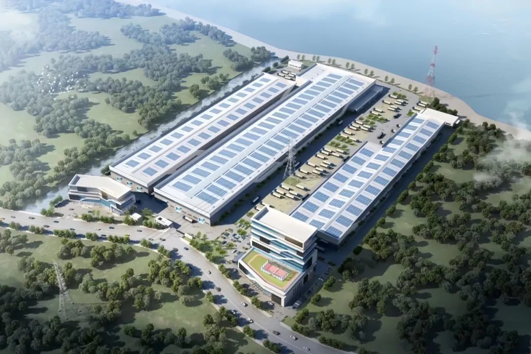 广东中科建成低温储运装备制造项目计划打造国内首个大型低温储运装备制造基地。图为项目一期工程效果图