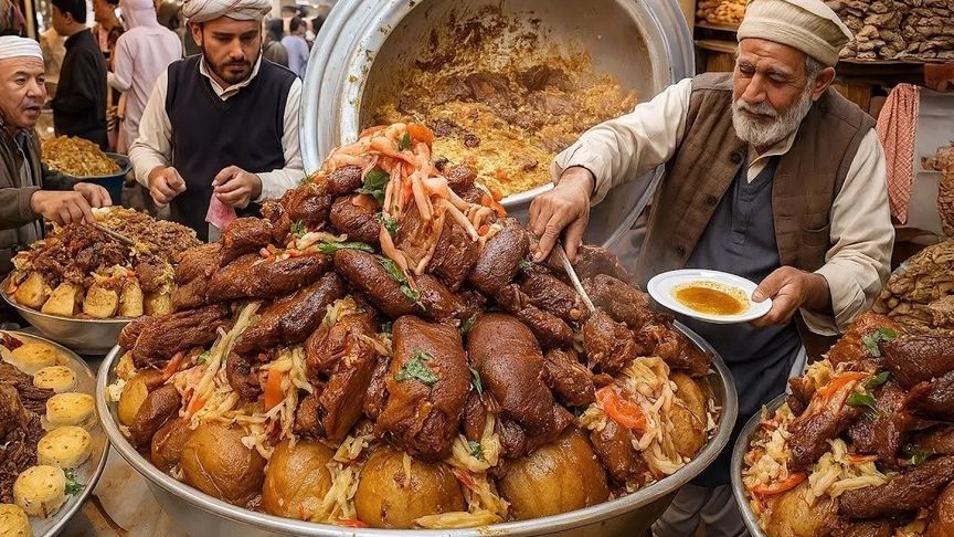 早餐吃烤肉饼？地道阿富汗清晨街头美食，看着有点香