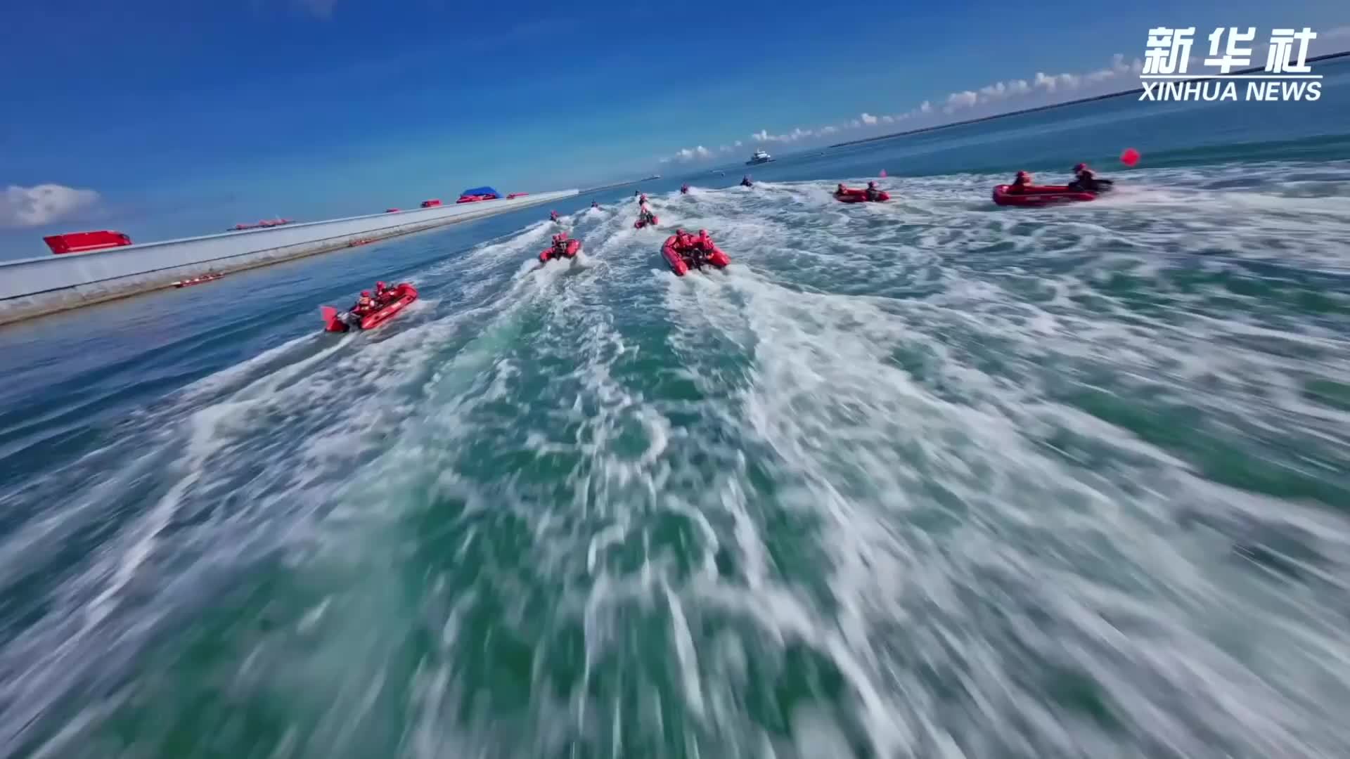 海南开展防御强台风应急救援综合演练 提升极端天气处置能力