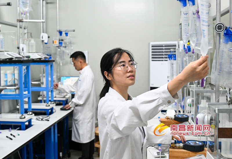 研发部门工作人员正在实验室作业