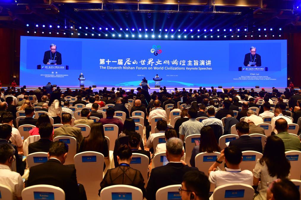 7月9日,与会嘉宾出席第十一届尼山世界文明论坛。新华社记者朱峥 摄