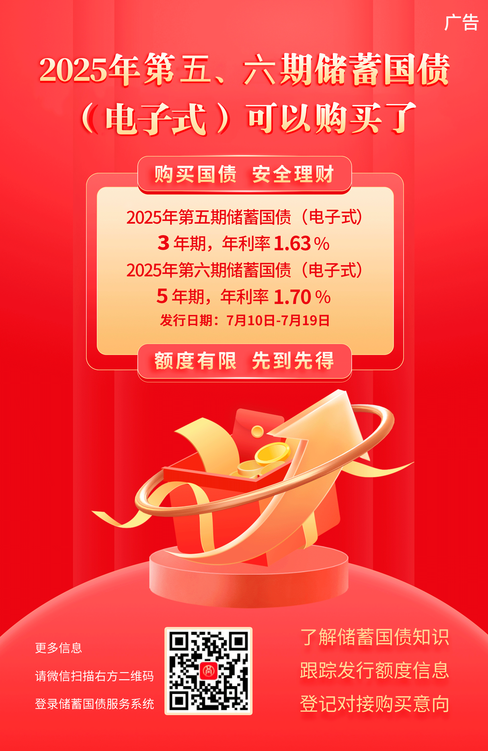 2025年第五、六期储蓄国债(电子式)可以购买了！