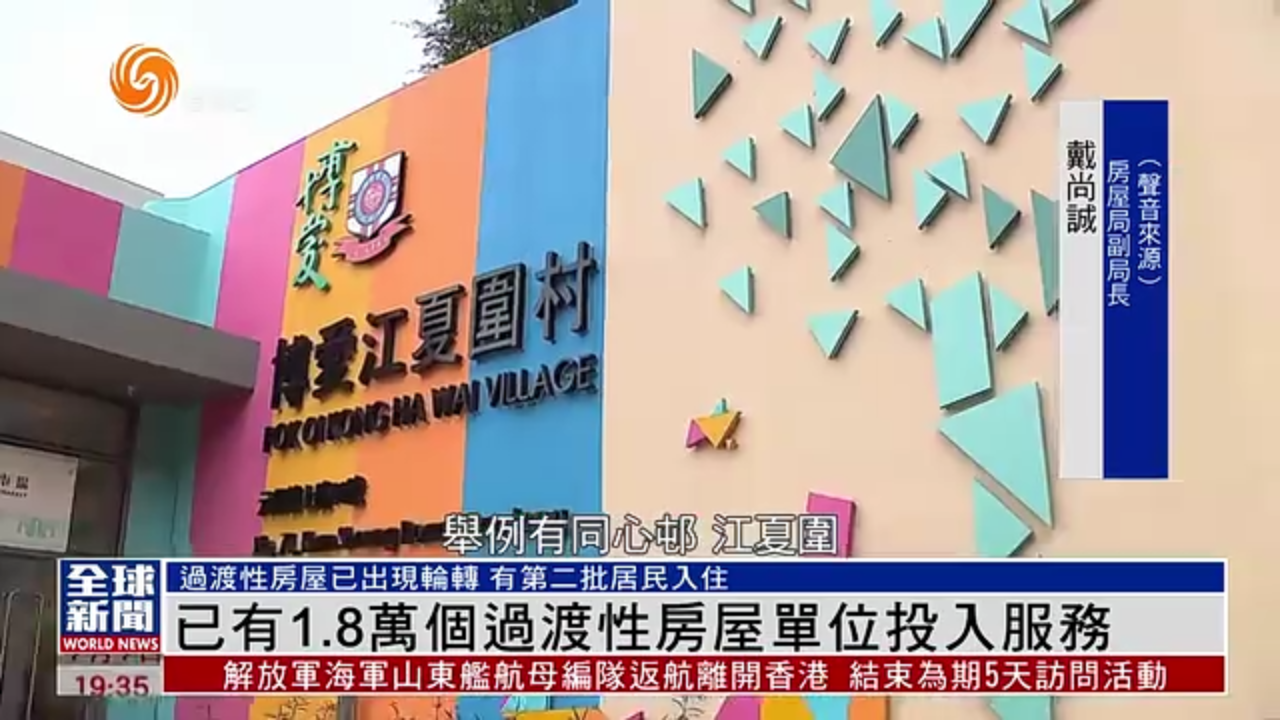 粤语报道｜香港房屋局：已有1.8万个过渡性房屋单位投入服务