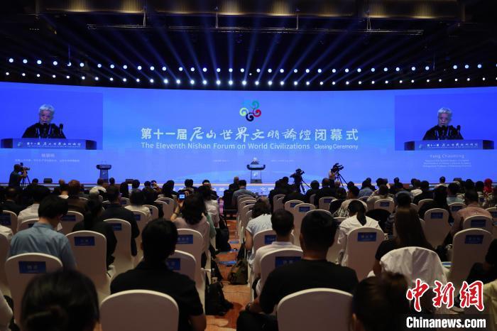 7月10日,第十一届尼山世界文明论坛在山东曲阜闭幕。赵晓 摄