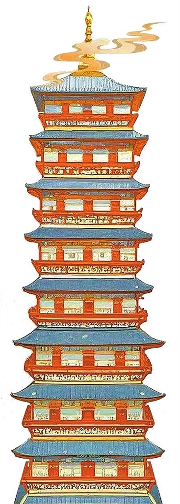 永宁寺塔。