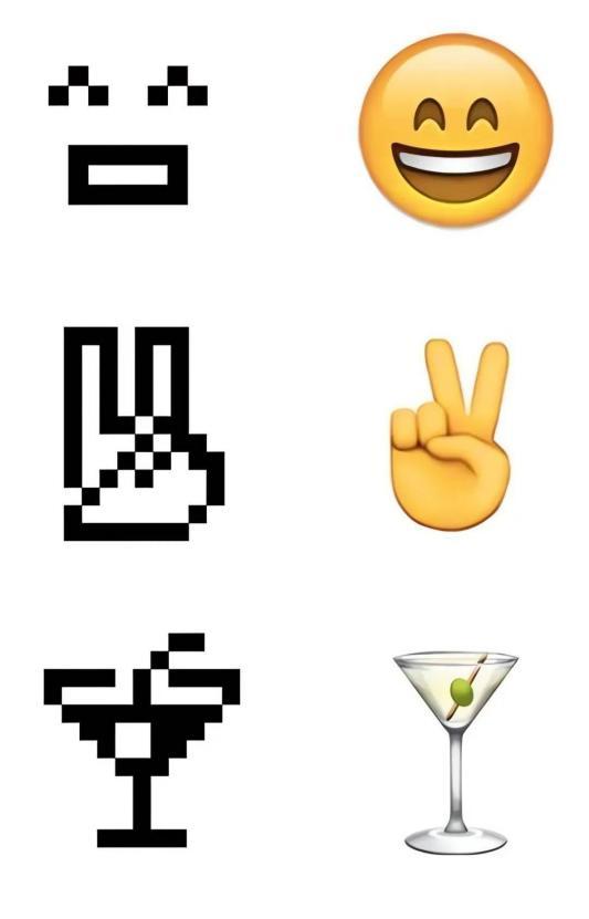 原始表情符号和emoji对照图