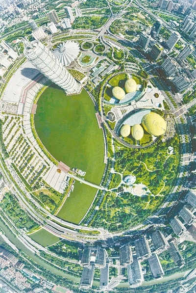 郑东新区CBD城市环境航拍