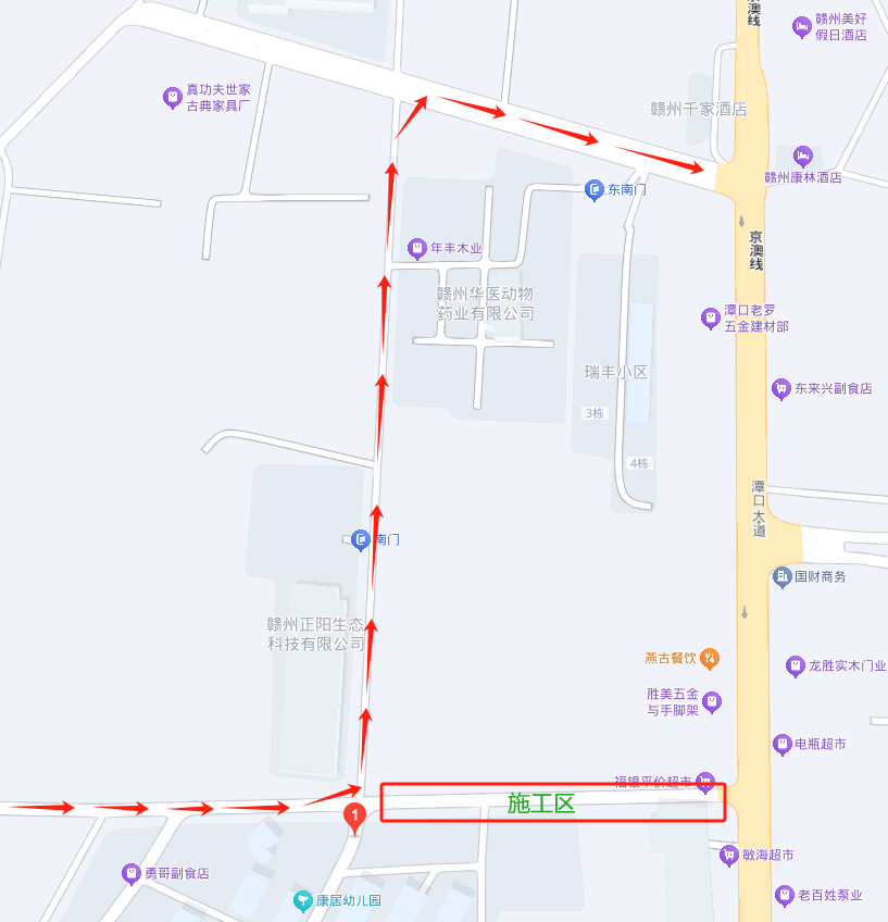 注意绕行！7月16日起，赣州中心城区4个路口封闭施工