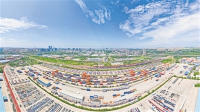 郑州铁路口岸、中铁联集郑州中心站航拍