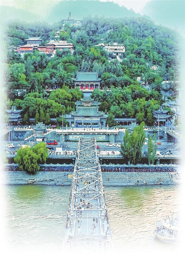 远眺兰州白塔山