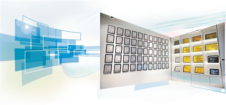 中原动力专利墙。河南日报社全媒体记者 冉衡 摄