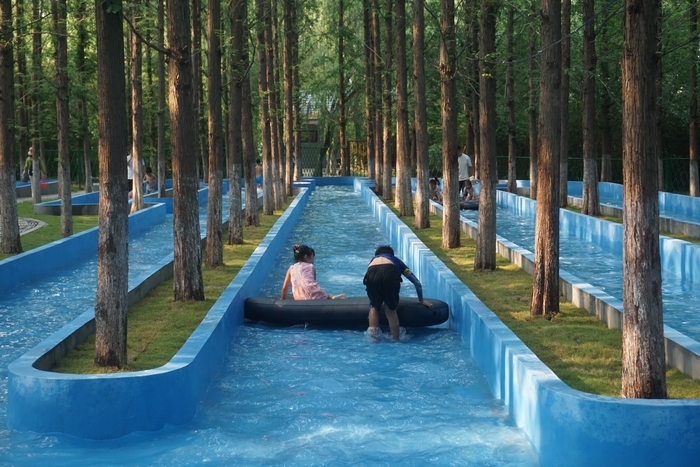 体感温度较市区低5—6℃!济南这里添了个“杉林水乐园”