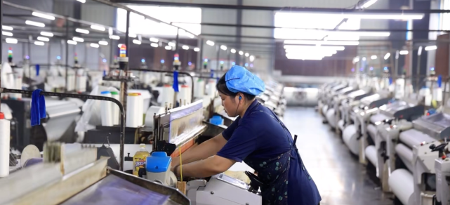 祁阳东骏纺织车间一角